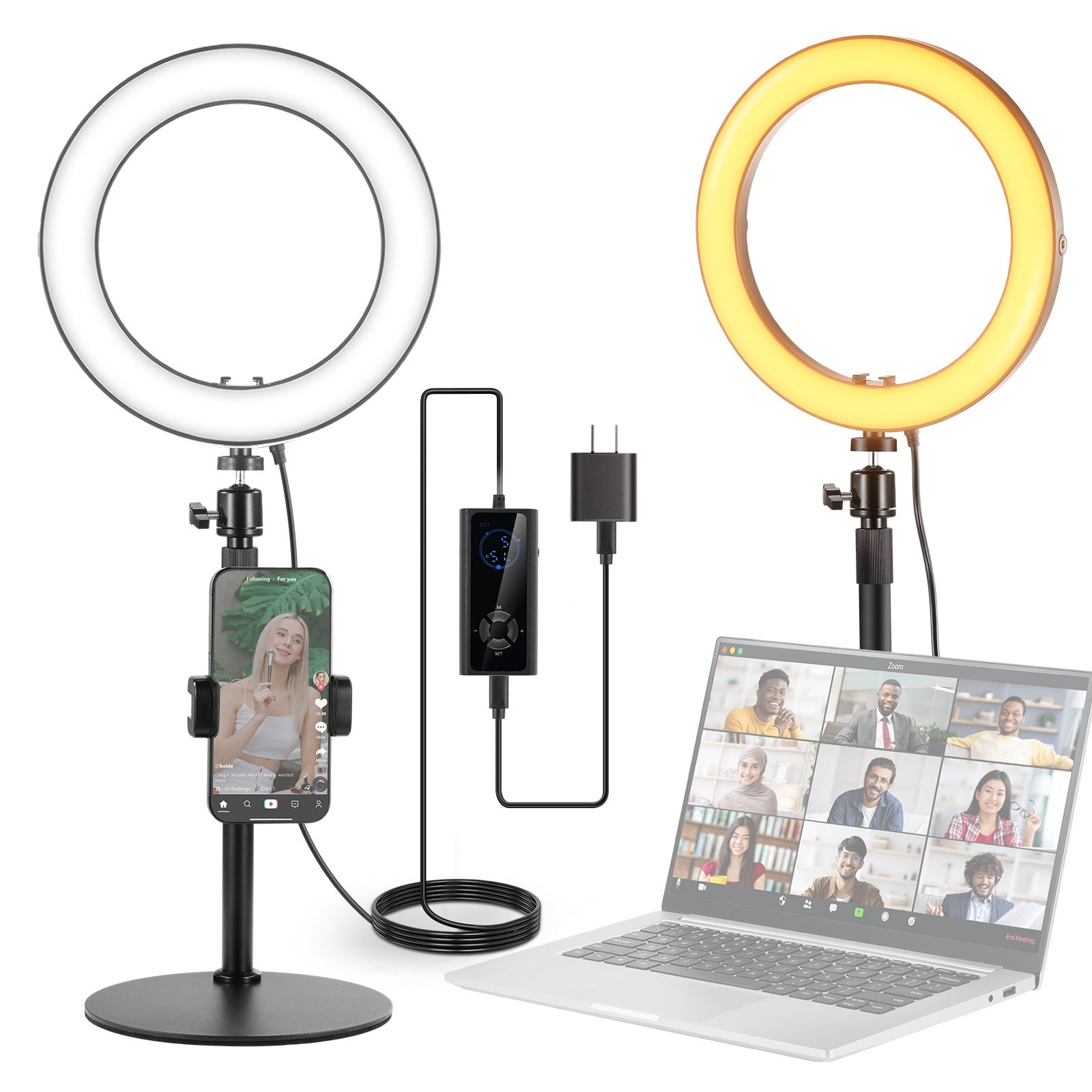 NEEWER RH12B High Power Desk Ring Light with Stand