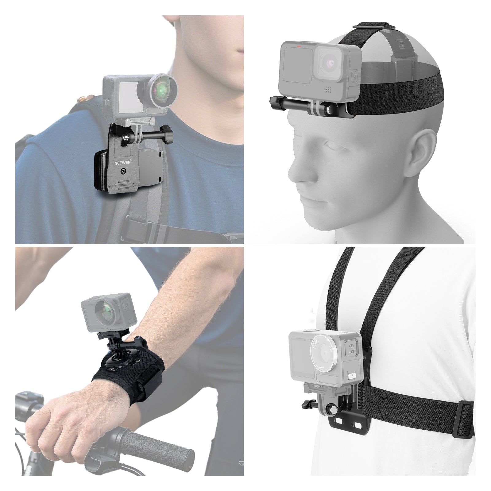 NEEWER GP-75 Strap Mount Accessories Kit For Action Camera