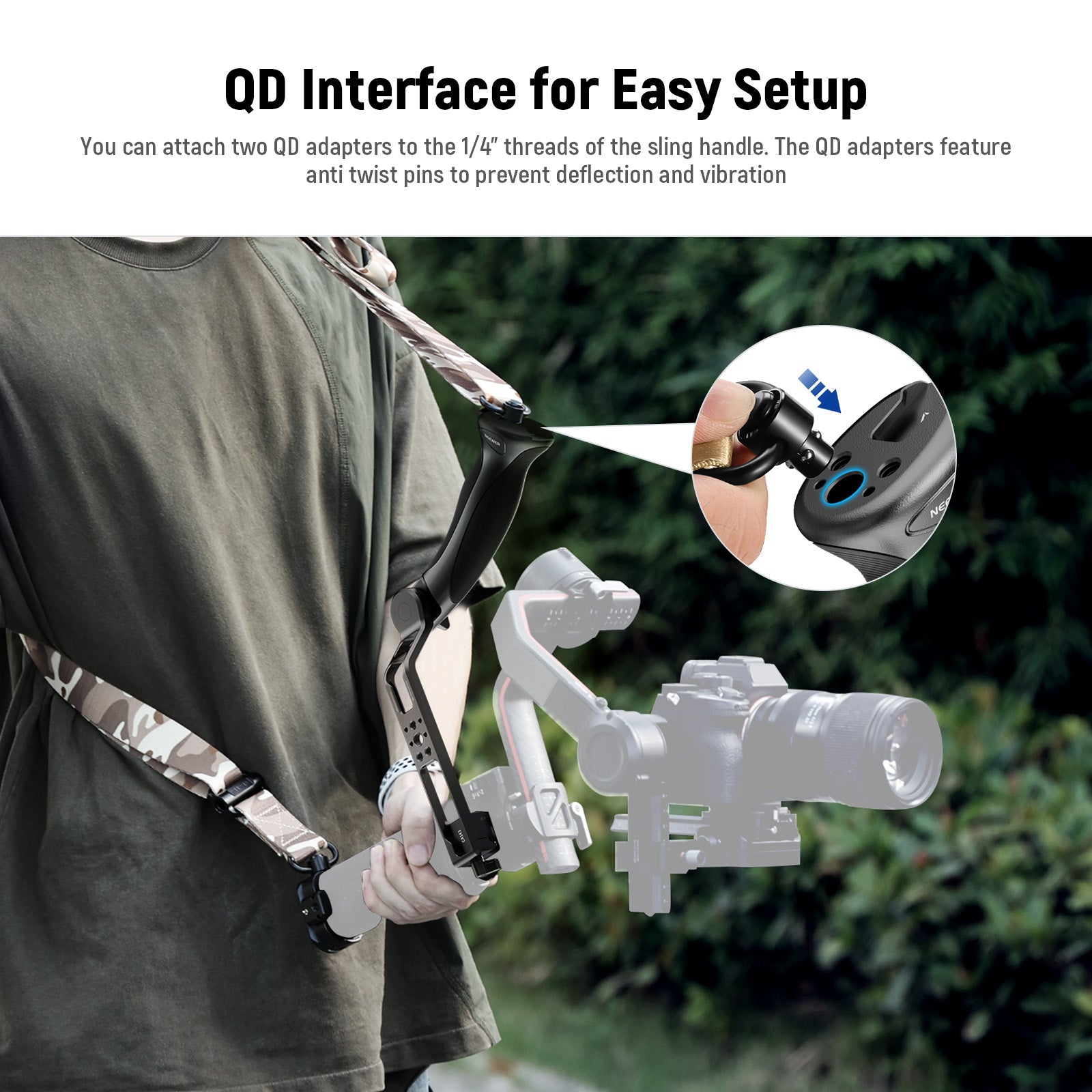 The QD adapters feature anti twist pins to prevent deflection and vibration.