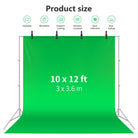 Neewer 10x12 ft/3x3.6 M Green Chromakey Fiber Backdrop Background Screen, 4 Pieces Backdrop Clamps Included