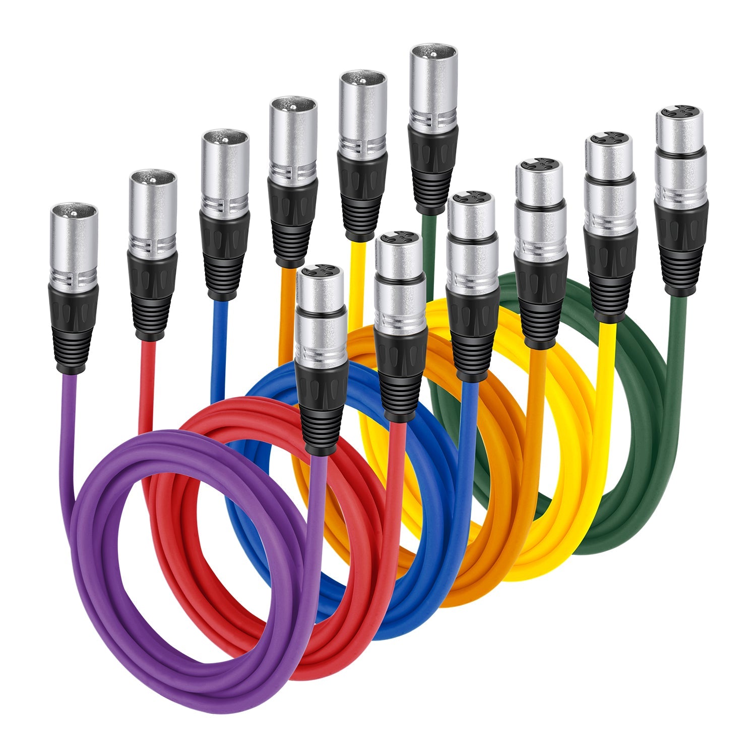 6-Pack ,Microphone Cables