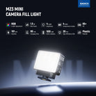 The mini LED camera auxiliary cube panel light offers 4 CCT modes and 4 brightness levels for video recording, streamer streaming, makeup filming, selfie photo and vlogging.