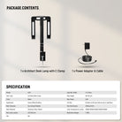 Specifications of the NEEWER DL01 Architect Desk Lamp