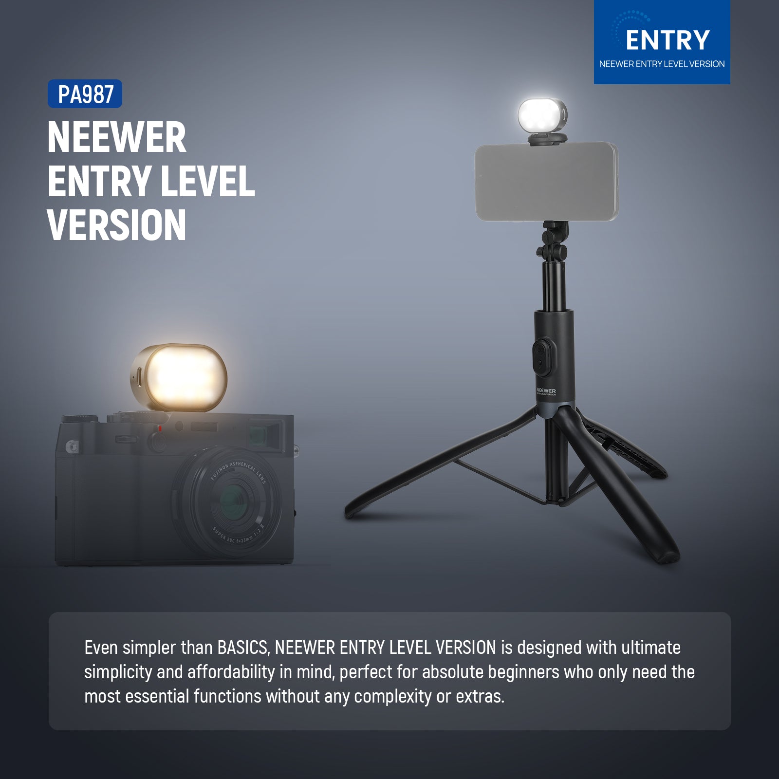 NEEWER PA987 67" Selfie Stick Tripod is perfect for absolute beginners.
