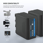 Wide Compatibility of the NEEWER TP-F970 NP-F970 Replacement Battery