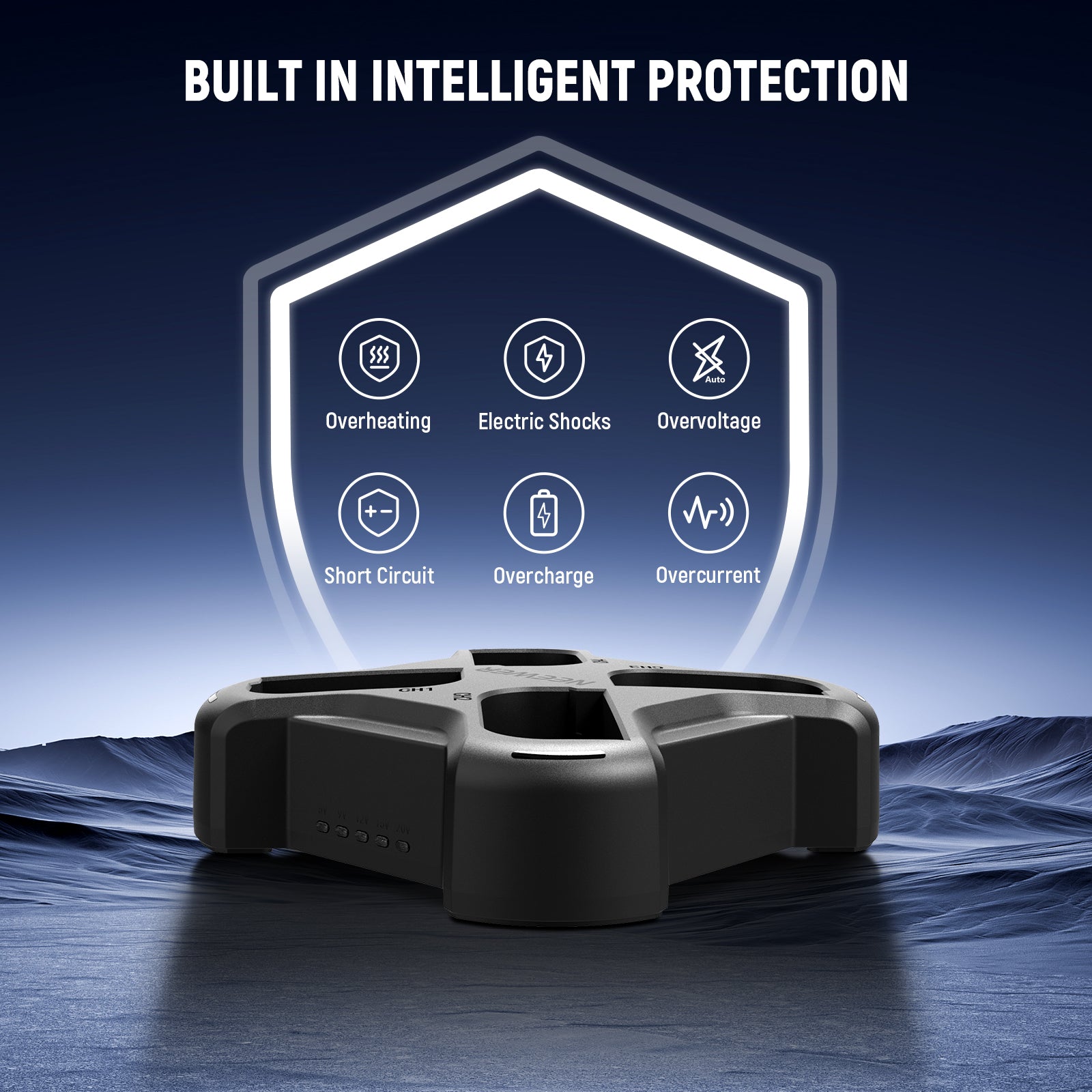 The LP-E6NH battery charger is designed with an advanced protection system