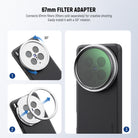 NEEWER PA115 Phone Case For VIVO X200 Ultra Kit includes a 67mm filter adapter.