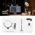 This package includes an RL7B ring light, a desk stand, and a phone holder.