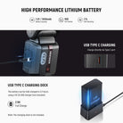 the photo light provides up to 500 full power flashes