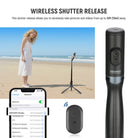 This shutter release allows you to wirelessly take pictures and videos from up to 10m away.
