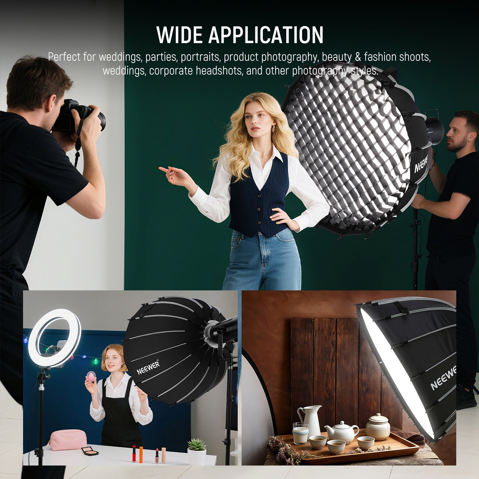 Wide Applications of the NEEWER NS712 Parabolic Softbox