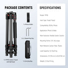Specifications of the NEEWER TP17B Carbon Fiber Travel Tripod Monopod