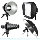 Neewer S-Type Bracket Holder with Bowens Mount for Speedlite Flash Snoot Softbox Beauty dish Reflector Umbrella - neewer.com