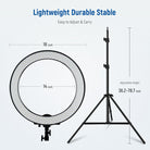 Neewer 18" Dimmable SMD LED Ring Light Kit (No Carrying Bag)