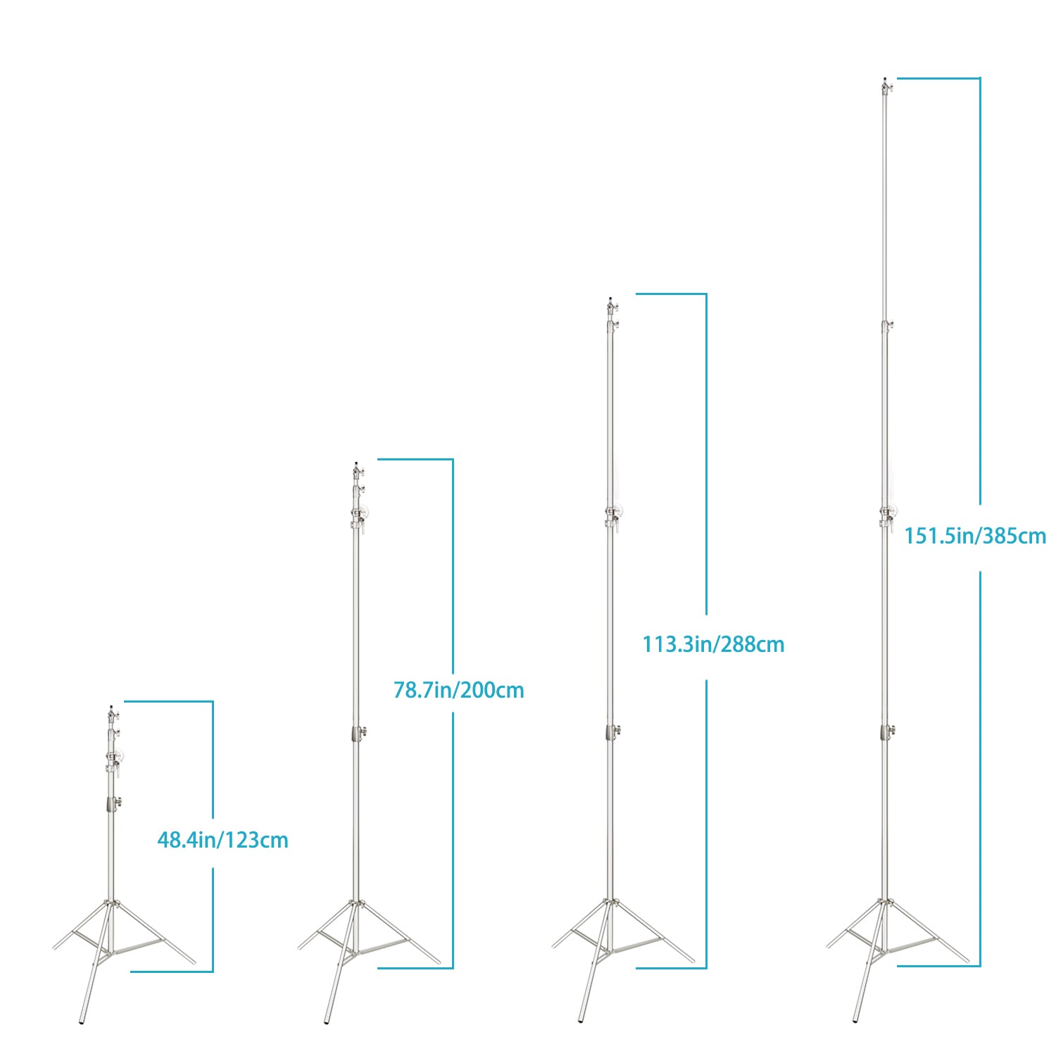 Neewer Photo Studio 2-in-1 Light Stand 48.4-151.5 inches Adjustable Height with 85-inch Boom Arm and Sandbag