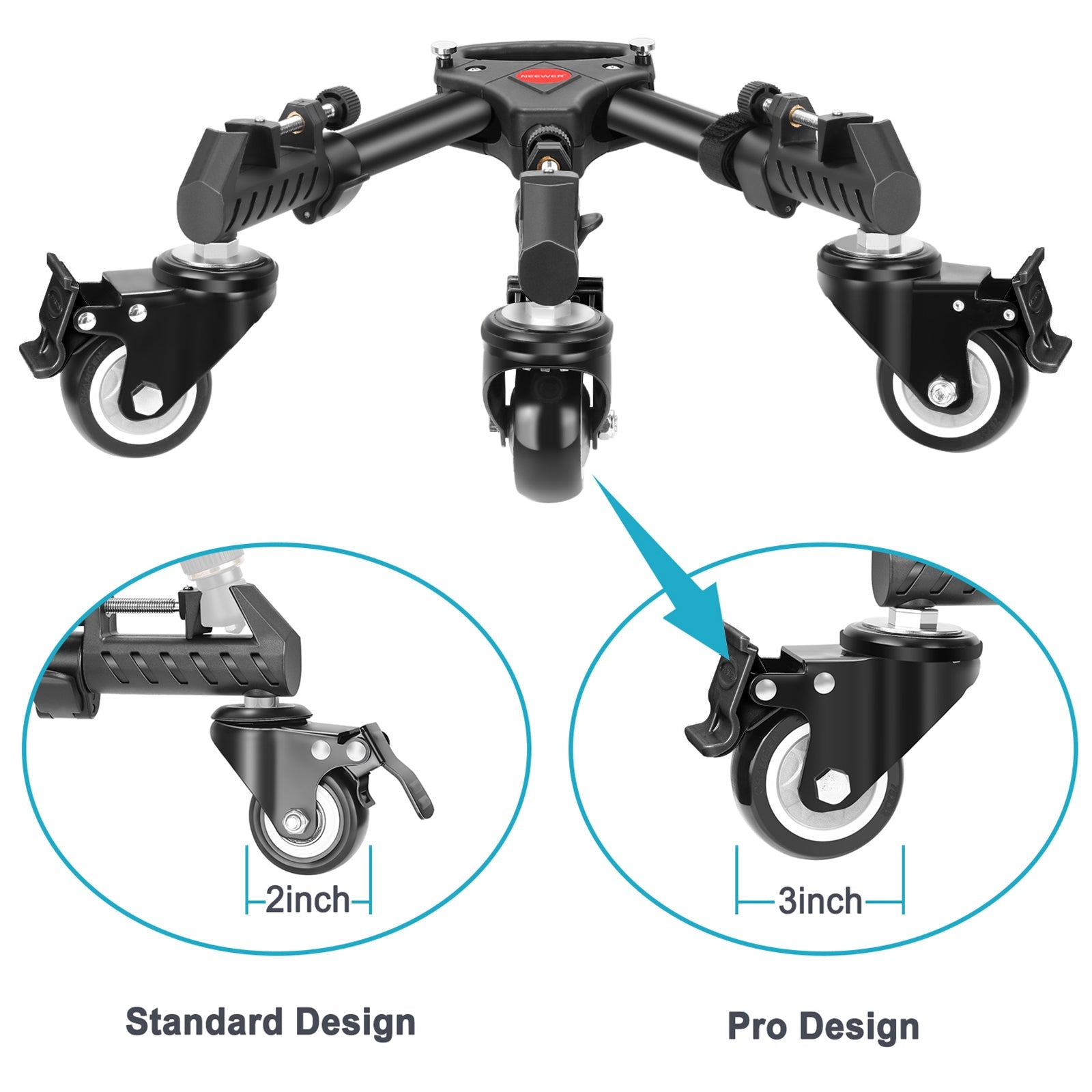 Neewer Heavy Duty Photography Tripod Dolly