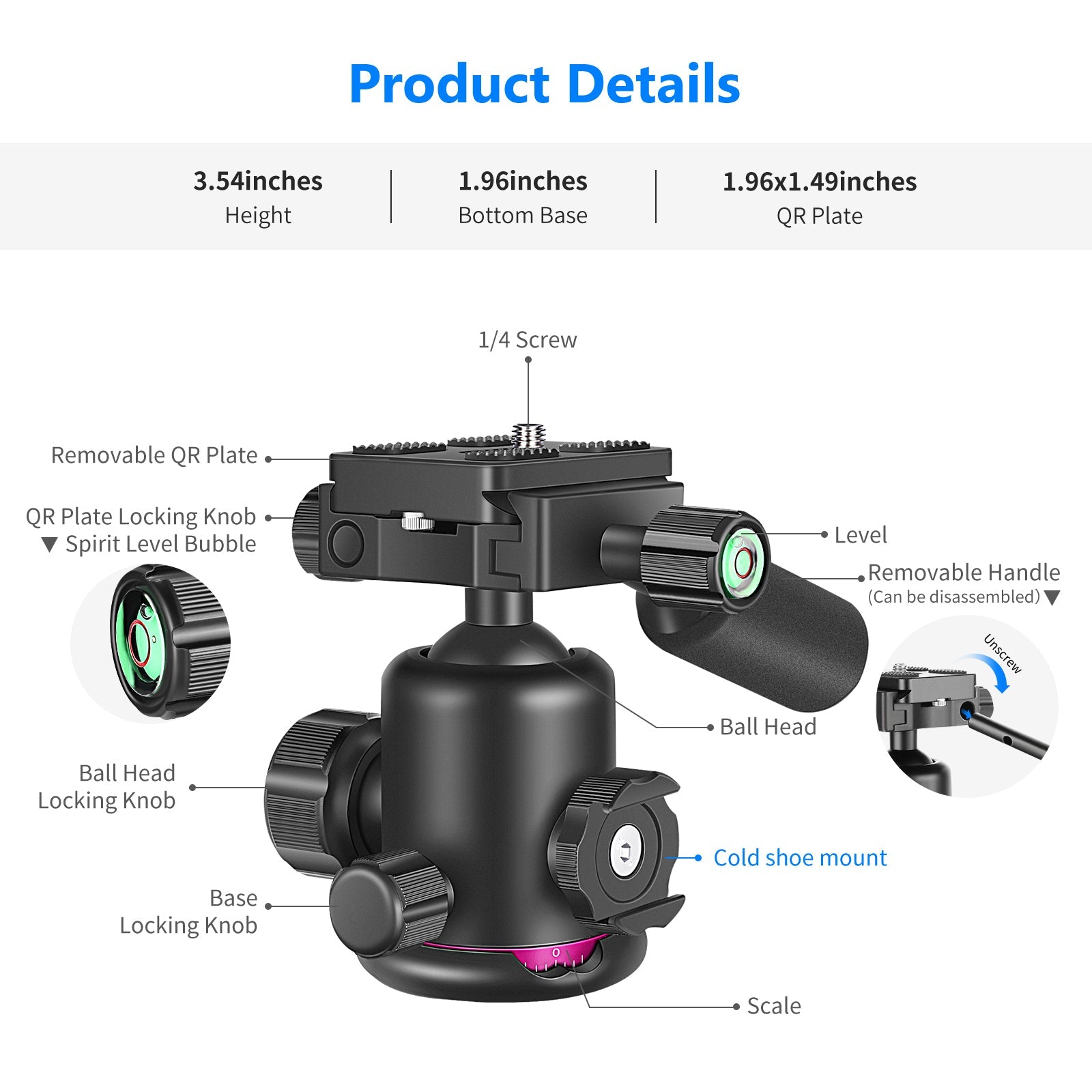 Neewer Tripod Head and Accessories