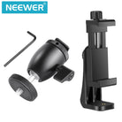 Neewer Cellphone Holder Clip Desktop Tripod Mount with Mini Ball Head Hot Shoe