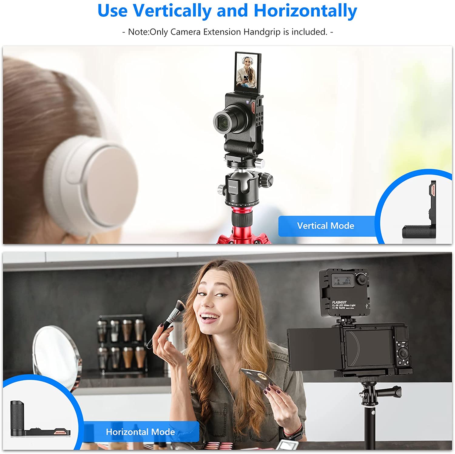 Neewer Camera Handle Grip Bracket Compatible with Sony ZV-1 Camera