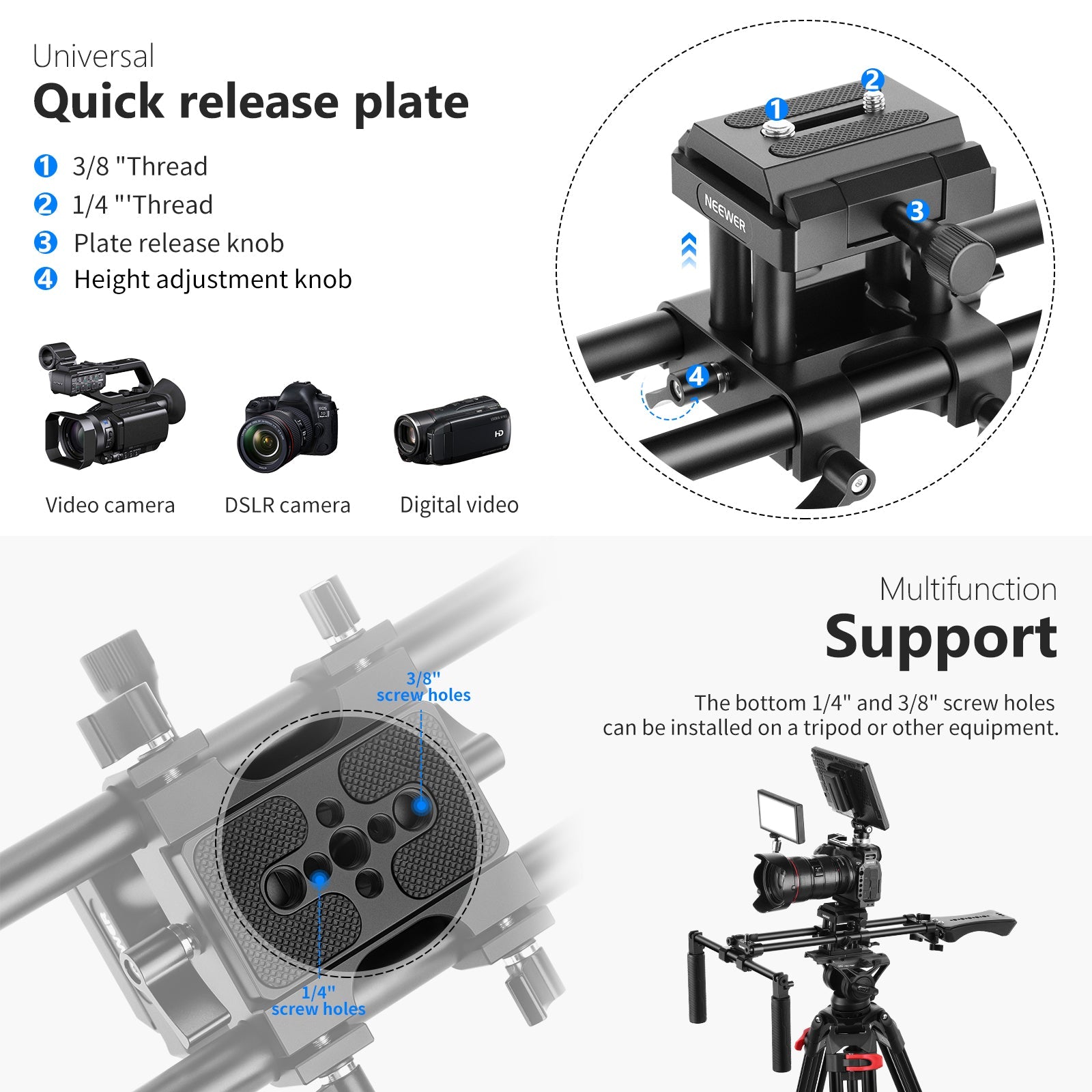 Neewer ST34 Universal Camera Shoulder Mount