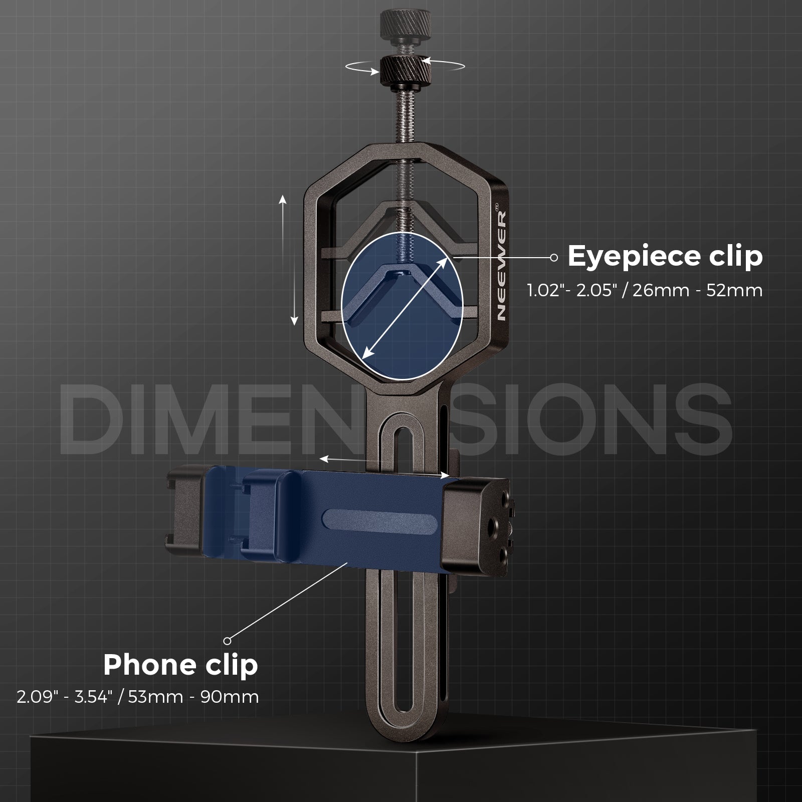 Neewer ST-T01 Metal Cellphone Telescope Adapter Mount