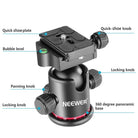 Neewer Metal 360 Degree Rotating Panoramic Ball Head with 1/4" Quick Shoe Plate