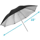 Neewer 2 packs 33"/84cm Professional Photography Studio Reflective Lighting Black/Silver Umbrella